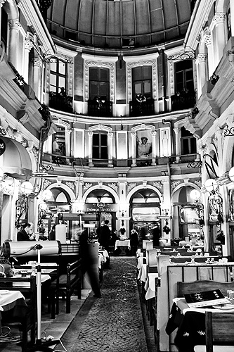 Arcade near the shopping street Arcade near the shopping street